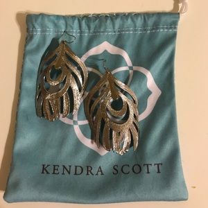 Kendra Scott silver feather earring